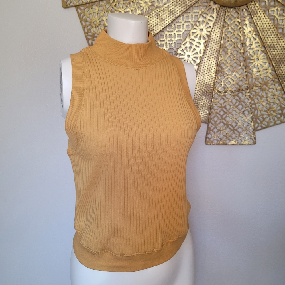 Mustard yellow sleeveless top